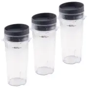 3 Pack 16 oz Cup with Lid for Nutri Ninja BL660 BL663 BL740 BL780 BL810 BL830