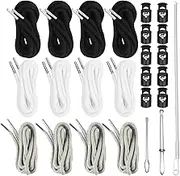 Hoodie Drawstring Replacement, Sweatshirt Cord Kit, Multipurpose Threader Tool Set, Adjustable Pant Rope, with Cord Locks, Perfect for Men, Women, Joggers, Hoodies, Sportswear, 145x2cm Polyester