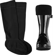 [Sock Tec] Womens Fleece Wellie Socks Adult Ladies Welly Wellington Boot Thermal Liners Warm Outdoor Sock One Size 4-7