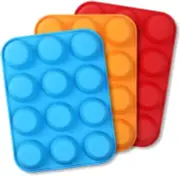 Silicone Muffin Pan, Cupcake Pan, 12 Cups, Food Grade Egg Muffin Baking Silicone