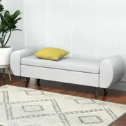 140cm Artiss Storage Ottoman Blanket Box Armrest Grey