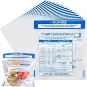 Gezan Zipper seafood boil bags Microwave Steamer Bag Food Storage Ziploc Freezer Bags Cooking Bag for Vegetables,Potatoes and Meat(20)