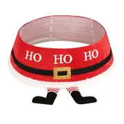 30 Inch 3D Santa Claus Christmas Tree Collar Red Christmas Tree Skirt for Holiday Home Decoration Stand