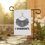 I Dissent - Notorious RBG Pro-Choice Garden Flag, Feminist & Women's Rights Deco