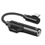 Heavy-Duty 2in1 Type-C to 3.5mm Audio Adapter for Motorola Moto Z Droid XT1650