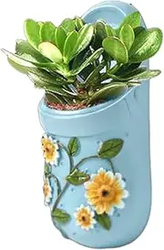 Decorative Flower Pot - Slippers Design Railing Planter,Waterproof Home Decoration, Reusable Fence Ornament for Railing, Balcony, Backyard