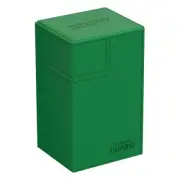 Ultimate Guard 80+ Xenoskin Flip n Tray Deck Case Box Monocolor Green