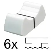SIFAM 6 Fader Knob White 18,5mm Slider Control Button Sliding Potentiometer
