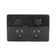 Trader Puma PUPP2USB2GACBK - Twin Socket Outlet 10Amp With 1 x USB-C & 1 x USB-A - Black