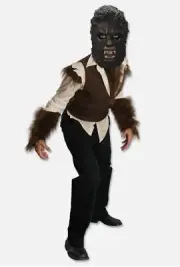 New Halloween THE WOLFMAN COSTUME Rubie's Child Large 12-14 for 8-10 years