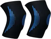 Kisangel Sports Knee Pads Knee Support Brace Knee Brace Knee Support Sleeve Kneepad Basketball Knee Sleeves Knee Compression Sleeve Protective Pad Sports Safety Neoprene Blue