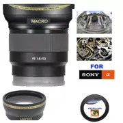 49mm ULTRA WIDE ANGLE MACRO HD 16K LENS FOR Sony FE 50mm f/1.8 Lens