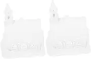 DOITOOL 2pcs Plastic House Model Crafts Tiny Homes Home Decor DIY Tree Ornaments for House Ornaments Craft Projects DIY Decorations for Tree DIY Decoration Projects White