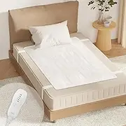 GOTCOZY Electric Blanket Single Control - Single Heated Fitted Mattress Underblanket with 5 Heating Levels & 10 Hours Auto-Off Timer,Machine Washable,Overheat Protection 135cm x 65cm