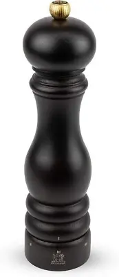 Paris u'Select Iconic Pepper Mill - Manual Adjustable Grinder in Chocolate Wood