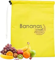 Drawstring Banana Preserve Bag | Reusable Produce and Grocery Bags | Storage Sturdy Bag Prevents Odor for Vegetables, Fruits, Grocery, Household Toy, Mesh Bags for, Travel, Home, 3 Sizes