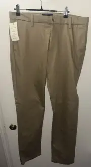 New Dockers Straight Fit Pants Khaki Lux Cotton Stretch Men's 34x32 Work Pants