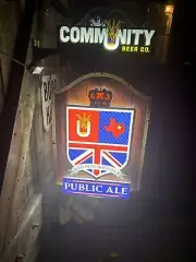 Community Brewing Brewery LED Light BEER Sign Logo Rare Dallas TX Hanging
