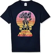 [Nintendo] Men's Super Metroid Samus Retro Sunset T-Shirt