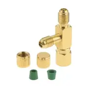 Quick Coupler Access Tee 1/4 Inch Valves Core Tee Adapter with Swivel Connector