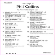 Karaoke CD+G 17 TRACKS Backstage PHIL COLLINS #8617 IN ORIGINAL Black Sleeve