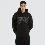 [Kiss Chacey] Scyth Relaxed Hoodie Jet Black