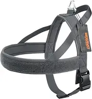 Excellent Elite Spanker Tactical Dog Harness Vest Adjustable Nylon Pet Dog Harness for Small Medium and Large Dogs(Grey-M)