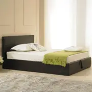 STORIE Gas Lift PU Leather Storage Bed Frame/Double/Queen
