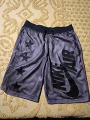 Nike Men’s New OldStock Graphic Shorts black/white loose fit size Medium Fishnet