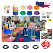 Durable EPP Balance Stepping Stones with Storage Stool - 6 Piece Set for Kids