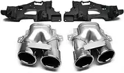 Carbon Fiber Modified Four-out Round Mouth Exhaust Tip Automobile Refitting Set Tail Throat Compatible For Benz CLS53 W257