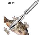 2Pcs Fish Scale Machine, Stainless Steel Fish Scale Machine, Professional Fish Scale Machine Fish Scraper Kitchen Gadgets