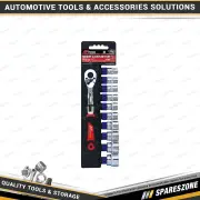 11 Pcs of PK Tool 3/8 Inch Drive 200mm Metric Cr-V Socket & Ratchet Set