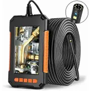 Advanced Endoscope Camera with Light, Clear Focal Length 4cm to 15cm, 1080P HD Inspection Camera, 4.3' Screen, Durable Semi-Rigid Cable,