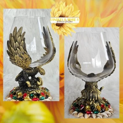 Oshun Ibu Ikole Inspired Wine Glass Goblet Copa Orisha Yoruba IFA Santeria Altar