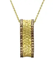 Le Vian 14K 1.33 ct. tw. Diamond & Yellow Sapphire Pendant Necklace