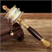 Hand Cranking Buddhist Prayer Wheel Hand Held Prayer Wheel Buddhist Prayer Wheel Used for Prayer, Blessing, Yoga