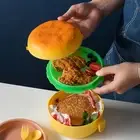 Hamburger Lunch Box Hamburger Bento Box Kids School Lunch Box Tableware S5S