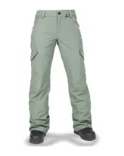 Volcom Bridger Insulated Women's Snow Pants, Lichen Green, Medium