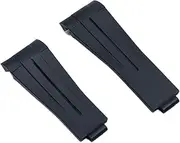 [EKSIL] 20mm Rubber Watch Band Black Adjustable Fold Buckle Watch Band For Rolex Strap For Submariner GMT OYSTERFLEX Daytona Bracelet