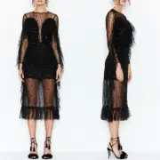 New Alice Mccall Diamond Goth Dancer Cocktail Dress Size 4