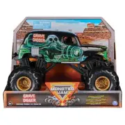Monster Jam Grave Digger Monster Truck Die-Cast Vehicle, 1:24 Scale