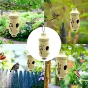Hummingbird Nest Wooden Hanging Hummingbird Nest Bird Swing Nest For Garden
