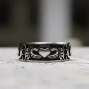Irish Claddagh 925 Sterling Silver Ring - Handmade Celtic Wedding Band