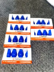 24 NEW C-7 1/2 Blue Indoor/Outdoor Bulbs Christmas Lights Target .NEW