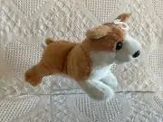 Plush Corky Corgi From Aurora Soft Cuddle Stand Up Ears Brown Button Eyes NWT