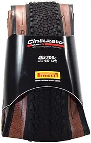 Pirelli Cinturato Gravel H Bike Tire, Hard Gravel Surfaces, Tubeless Ready Clincher TLR, Grip & Adapt, Advanced Puncture/Cut Protect, (1) Tire, Black or Tan Sidewall / 700c or 650b Sizes