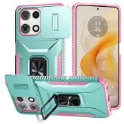 For Motorola Moto G (2025), Hybrid Armor Slide Camera Magnetic Stand Case Cover