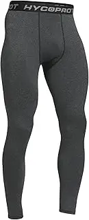 [HYCOPROT] Men's Running Leggings Compression Trousers Athletic Tight Base Layer Pants for Workout Sports Yoga Basketball