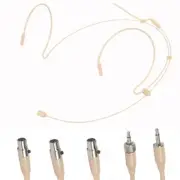 For Wireless System Double Earhook Headset Mic Headworn Microphone Beige Replace